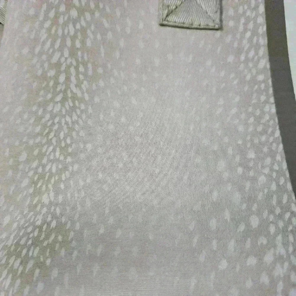 Prene Love Neoprene silver Fawn print w middle stripes satchel tote - Picture 2 of 16